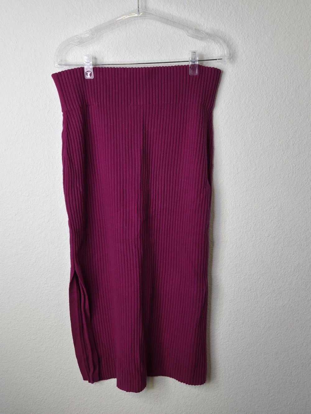 Express Ribbed Midi Skirt - Fuchsia Size Large